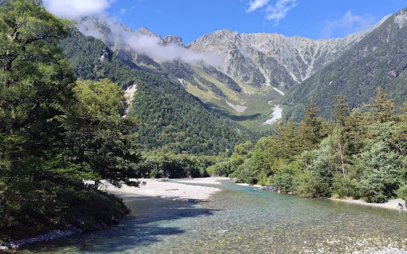 河童橋から穂高連峰